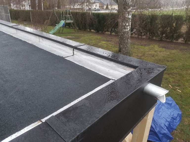Wittersdorf, création d’un carport charpente bois + étanchéité